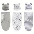 1 Set Of Easy-to-wrap Swaddling Blankets For Newborns - 0-6 Months - Perfect For Boys & Girls! Christmas, Halloween, Thanksgiving Gift Easter Gift