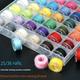 25/36pcs/set Bobbin With Sewing Thread, 25/36 Grids Boxed Color Bobbins, Practical Replacement Simple Installation Household For Sewing Machine