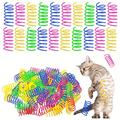 20 Pcs Cat Spring Toy, Cat Spiral Toys Interactive For Indoor Colorful Cats Plastic Springs Coil For Kitten Hunting, Swatting, Biting