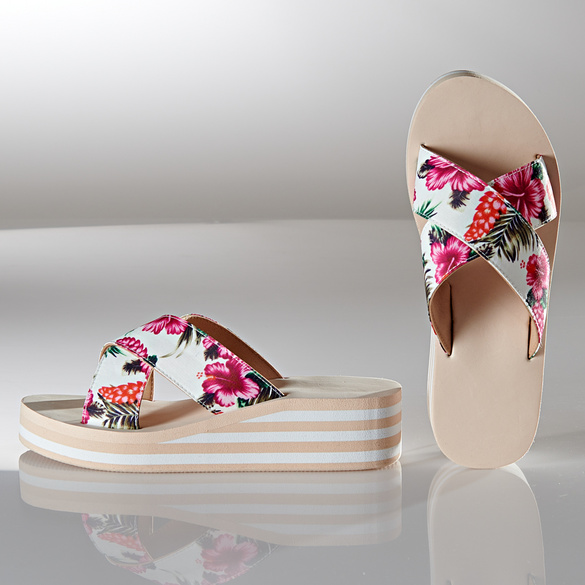 Sommer-Pantolette "Hibiskus" Image