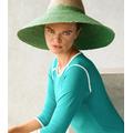 BRUNNA CO Riri Duo Jute Straw Hat In Natural And Kelly Green - Green - M