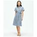 Brooks Brothers Women's Striped Belted Shirt Dress In Cotton | Size 0