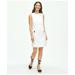 Brooks Brothers Women's Crewneck Shift Dress In Basketwoven Cotton | White | Size 10