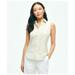 Brooks Brothers Women's Fitted Supima Stretch Cotton Non-Iron Sleeveless Stripe Shirt | Yellow | Size 12