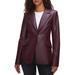 Sculpted Faux Leather Blazer