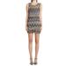 Chevron Stripe Sleeveless Knit Sheath Dress