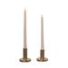 Everly Quinn 2 Piece Metal Tabletop Candlestick Set Metal in Brown | 3.54 H x 3.5 W x 3.5 D in | Wayfair B8FE689DA22F4174983A7A8C1550BD1F