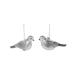 The Holiday Aisle® 2 Piece Glass Bird Hanging Figurine Ornament Set Glass in Gray/Yellow | 2.88 H x 5.5 W x 2.25 D in | Wayfair