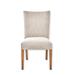 Red Barrel Studio® Rurie Tufted Fabric Side Chair Dining Chair Wood/Upholstered in Brown | 38 H x 23 W x 23 D in | Wayfair