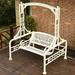 Canora Grey Suliko 2 Person Porch Swing in Brown/White | 78.74 H x 64.96 W x 57.08 D in | Wayfair C022A39B6E974C59A4B7F2AB28C2CD73