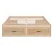Gracie Oaks Esmont Platform Storage Bed Wood in White/Brown | 15.9 H x 56.3 W x 76.8 D in | Wayfair 04FFD2681CFA41078150D334AC042133