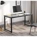 Ebern Designs Nathaya 39.37" W Rectangle Computer Desk in Black | 29.53 H x 39.37 W x 19.69 D in | Wayfair 8081A90376EC47B5862FE5B9FF6E35AF