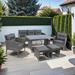 Red Barrel Studio® Jaterius 6 Piece Rattan Sofa Seating Group w/ Cushions in Gray | 62.99 W in | Outdoor Furniture | Wayfair