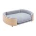 Tucker Murphy Pet™ Elevated Dog Bed Pet Sofa, Solid Wood Legs, Velvet Cushion in Gray | 11.15 H x 38.71 W x 26.9 D in | Wayfair