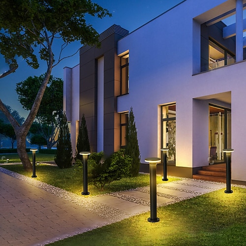 lampada da giardino esterna impermeabile lampada da prato moderna semplice luce di paesaggio luce via stand lampada da palo villa giardino bundro luci lampada da giardino 110-240v