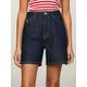 Shorts TOMMY HILFIGER "SMD DNM STRAIGHT SHORT HW LINA" Gr. 28, N-Gr, blau (lina) Damen Hosen Gerade