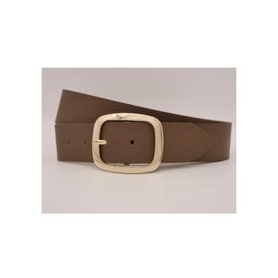 Ledergürtel ANNAMATONI, Damen, Gr. 95, braun, Rindsleder, unifarben, casual, Gürtel, mit goldener Schließe Image