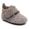 Hausschuh BISGAARD "Bisgaard Baby Wool", Kinder, Gr. 25, grau, Wolle, klassisch, Schuhe, Wagenschuh, Babyschuh, Schlupfschuh mit Klettverschluss
