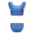 Tankini KIDS ONLY "KOGTROPEZ STRUCTURE BIKINI SET ACC" Gr. 146 (152), N-Gr, blau (ibiza blue) Mädchen Bikini-Sets Kinderbademode