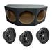 Kicker Loaded Triple 12 Subwoofer Enclosure Box W/ C12 150W 4-Ohm Subwoofers