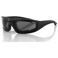Bobster ES214 Foamerz 2 Anti-Fog Smoked Lenses Motorcycle Black Sunglasses