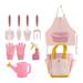 Outoloxit Kids Gardening Tools Set-9 PCS Garden Tool Set for Kids-Outdoor Playset- Kids Yard Tools-Garden Toys for Toddlers Age 3-8-Gift for Boys Girls Pink C