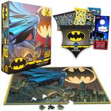 DC Shop DC Comics AIF4 Batman Jigsaw Puzzle for and Adults - Bundle with 300 Piece Batman Puzzle Assorted Style Plus Batman Pen Batman Stickers and More (Superhero Puzzles) 300 piece puzzle