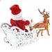 Electric Santa Toy Ornament Doll Christmas Decorations with Music Toys for Kids Dog Figurine