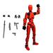 Herrnalise 3D Printed Action Figure 5.4-inches Full Body Mechanical Movable Toy with Multiple Accessories Desktop Decorations for Action Figures for Game Lovers