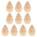 10 Pcs Small Bamboo Shoots Children Toys Kids Playset Unfinished Wooden Figure Home Decor Christmas