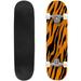 Skateboards for Beginners Seamless pattern tiger stripes Animal print 31 x8 Maple Double Kick Concave Boards Complete Skateboards Outdoor for Adults Youths Kids Teens Gifts