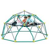 10ft Space Dome Climber Geometric Dome Climber with Hammock Rust & UV Resistant Steel Supporting Green