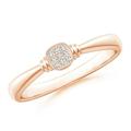 ANGARA Natural 0.05 Ct. Diamond Fashion Promise Ring in 14K Rose Gold for Women (Ring Size: 6)