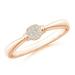 ANGARA Natural 0.05 Ct. Diamond Fashion Promise Ring in 14K Rose Gold for Women (Ring Size: 6)