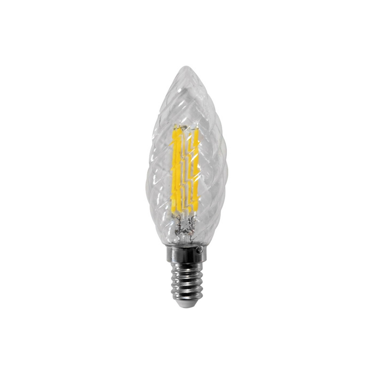 Alcapower LED-Glühbirne mit gedrehtem Filament, 4 W, E14, 2700 K Image