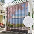 Waterproof Outdoor Curtain Privacy, Outdoor Shades, Sliding Patio Curtain Drapes, Pergola Curtains Grommet Window Mountain For Gazebo, Balcony, Porch, Party