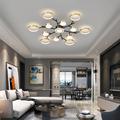 Ceiling Chandelier 6/8/12 Heads Mid Century Pendant Lighting, Ceiling Light Fixture Semi Flush Mount, Pendant Light Fixture for Living Room Kitchen Bedroom 110-240V