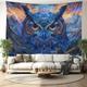 Fantasy Nebula Owl Hanging Tapestry Wall Art Large Tapestry Mural Decor Photograph Backdrop Blanket Curtain Home Bedroom Living Room Decoration