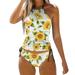 Kcodviy Swimsuit Women S Sexy S Women S Swimwear Tankini 2 Piece Normal Swimsuit Backless 2 Piece Printing Adjustable Print Multi Color Stylish Bathing Suit Tankini For Women Workout Swimsuit Plus Siz