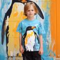 Boys 3D Penguin Tee Skirt Short Sleeve 3D Print Fall Active Sports Fashion Polyester Kids 3-12 Years Outdoor Casual Daily Regular Fit