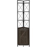 Corner Shelf with 71 Inches Multipurpose Corner Corner Shelf Stand Display Rack Corner Storage Shelves for Bedroom Living Room Kitchen Bathroom Dark Gray