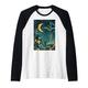 Hawaii Tropische Nacht Flora Blumen Minimalistisch Niedlich Raglan