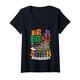 Damen Autismus-Bewusstseins-Puzzle-Schuhe Be a Kind Sole SPED T-Shirt mit V-Ausschnitt