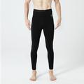 Men's Long Johns Thermal Underwear Thermal Pants Pure Color Basic Simple Casual Home Daily Polyester Warm Breathable Long Pant Pant Elastic Waist Winter Fall Black Light gray