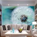Dandelion Flower Wallpaper Roll Mural Wall Covering Sticker Peel and Stick Removable PVC/Vinyl Material Self Adhesive/Adhesive Required Wall Decor for Living Room Kitchen Bathroom