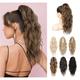 Ponytail Extension Wavy Claw Clip Ponytail Extensions Shoulder Length Curly Wavy Claw Clip in Ponytail Hair Extensions Synthetic Fake Pony tails Hairpieces