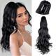 Ponytail Extension Claw Clip In Ponytail Hair Extensions Pony Tail Extensions Natural Wavy Synthetic Curly Hairpiece For Women