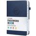 Password Book with Alphabetical Tabs Hardcover Password Keeper Password Notebook Organizer for Computer and Internet Address Website Login Gifts for Home and Office 5.3 x 7.7 - Navy Blue