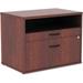Open Office Desk Series Low File Cabinet Credenza 2-Drawer: Pencil/File Legal/Letter 1 Shelf Cherry 29.5X19.13X22.88