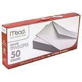 Mead #10 Envelopes Gummed Closure All-Purpose 20-Ib Paper 4-1/8 x 9-1/2 Plain White 50/Box (75050)